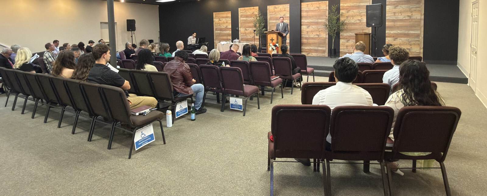 The congregation gathered for worship at Santa Clarita United Reformed Church