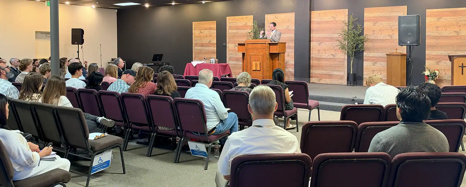 The congregation gathered for worship at Santa Clarita United Reformed Church